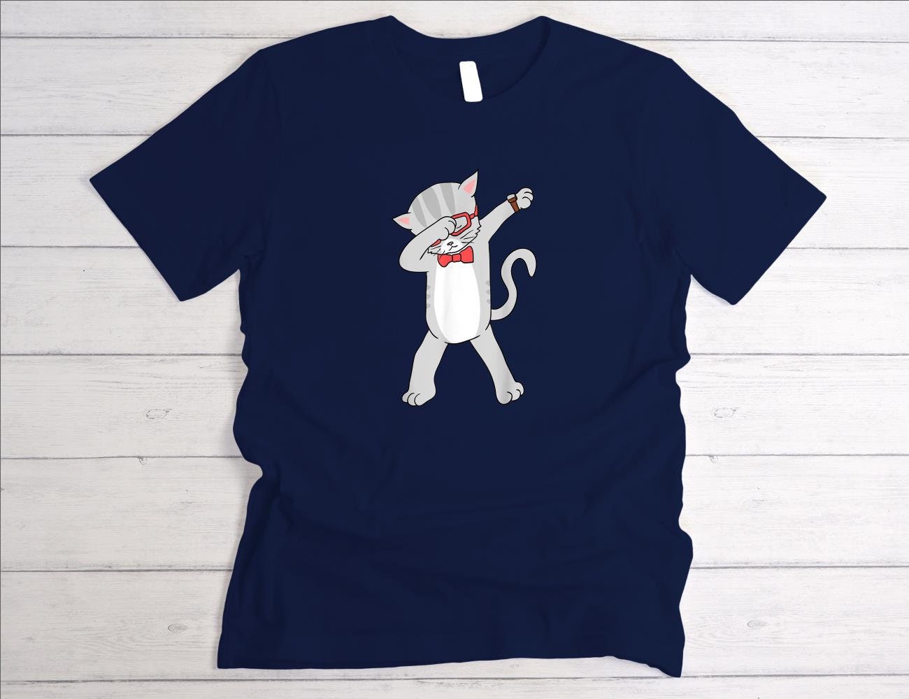 Dabbing Cat T-Shirt Funny Cat Dab Gift T-Shirt Cat Lover | Etsy