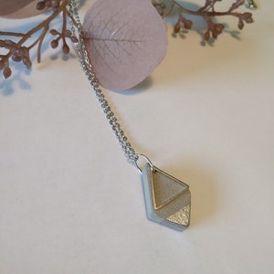 Small Concrete Diamond Silver