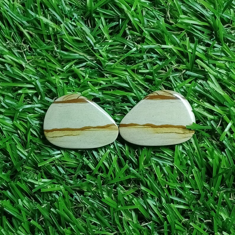 Best for jewellery Hendmed Stone AAA quality Natural Owyhee Picture Jasper piar Cabochon Healing Stones,