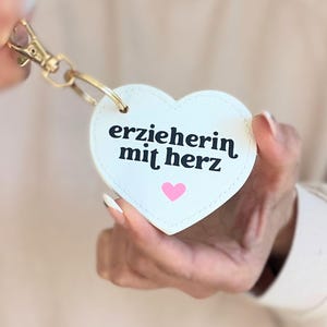 Abschiedsgeschenk für eine Erzieherin mit Herz – Schlüsselanhänger & optional mit Grußkarte