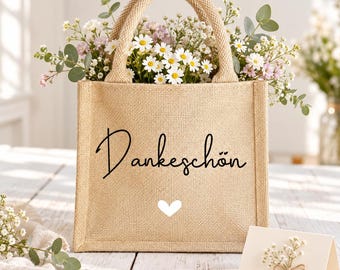 Dankeschön Geschenktasche für Nachbarn, Kollegen, die Krankenschwester, die beste Freundin, Erzieherin, Pflegepersonal