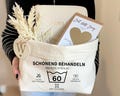 Gift basket for 40th, 45th, 50th, 55th, 60th, 65th, 70th, 80th birthdays - Handle with care, this lovely birthday gift for women and men product logo