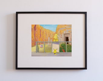Pokemon, Canyon Scene - Matte Fine Art Print