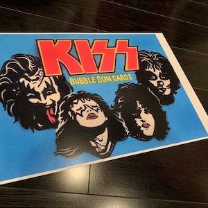 Art Print Kiss Card Pack Destroyer Bubble Gum Classic Rock