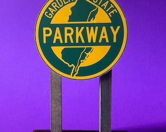 Hunts Wildwood Rio Grande Desktop Wood Miniature Garden State Parkway New Jersey sign