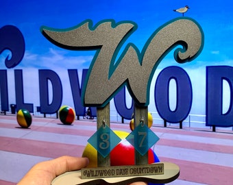 Limited Edition signed and numbered Wildwood Days Beach Countdown miniature