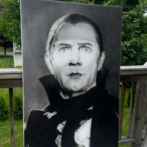 Bela Lugosi vampire original airbrushed painting
