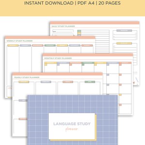 Language Study Planner Language Learning Planner Learn | Etsy