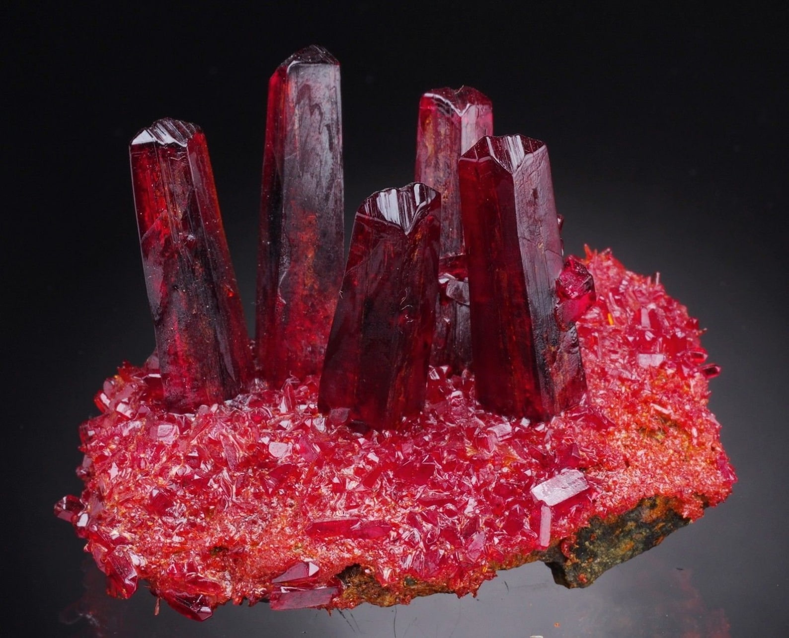 Pruskite Ruby Red Crystals on Matrix From Poland Specimen Etsy