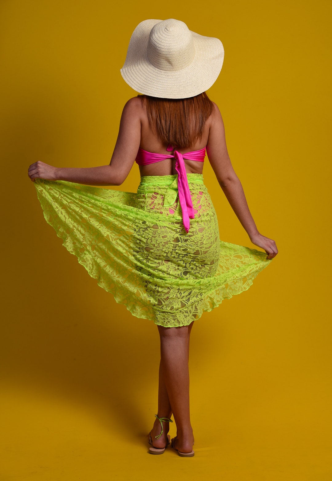 Colorful See Through Wrap Around Beach Skirt Coverup No. 18 Etsy UK