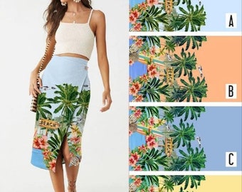 Pareo with Tropical Beach Print - Canga Paixao Fruit No. 24