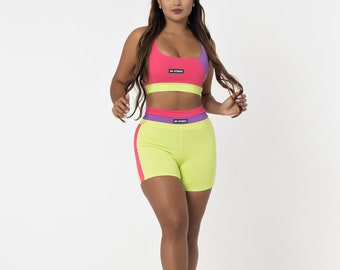 Gym Set for Women Shorts and Cross Back Sports Bra - Paixao no. 59