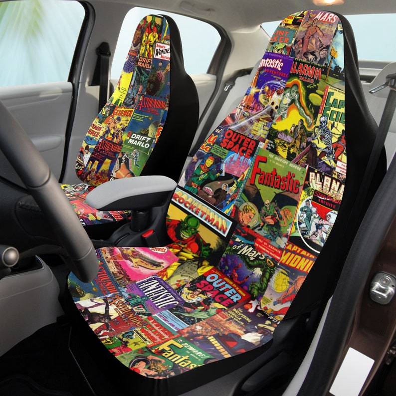1950s Sci Fi Comic Art Car Seat Covers Etsy