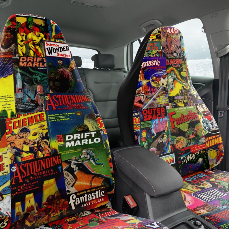 1950s Sci Fi Comic Art Car Seat Covers Etsy