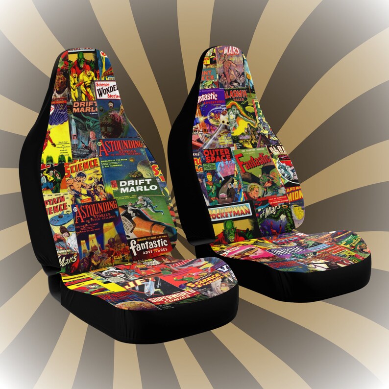 1950s Sci Fi Comic Art Car Seat Covers Etsy