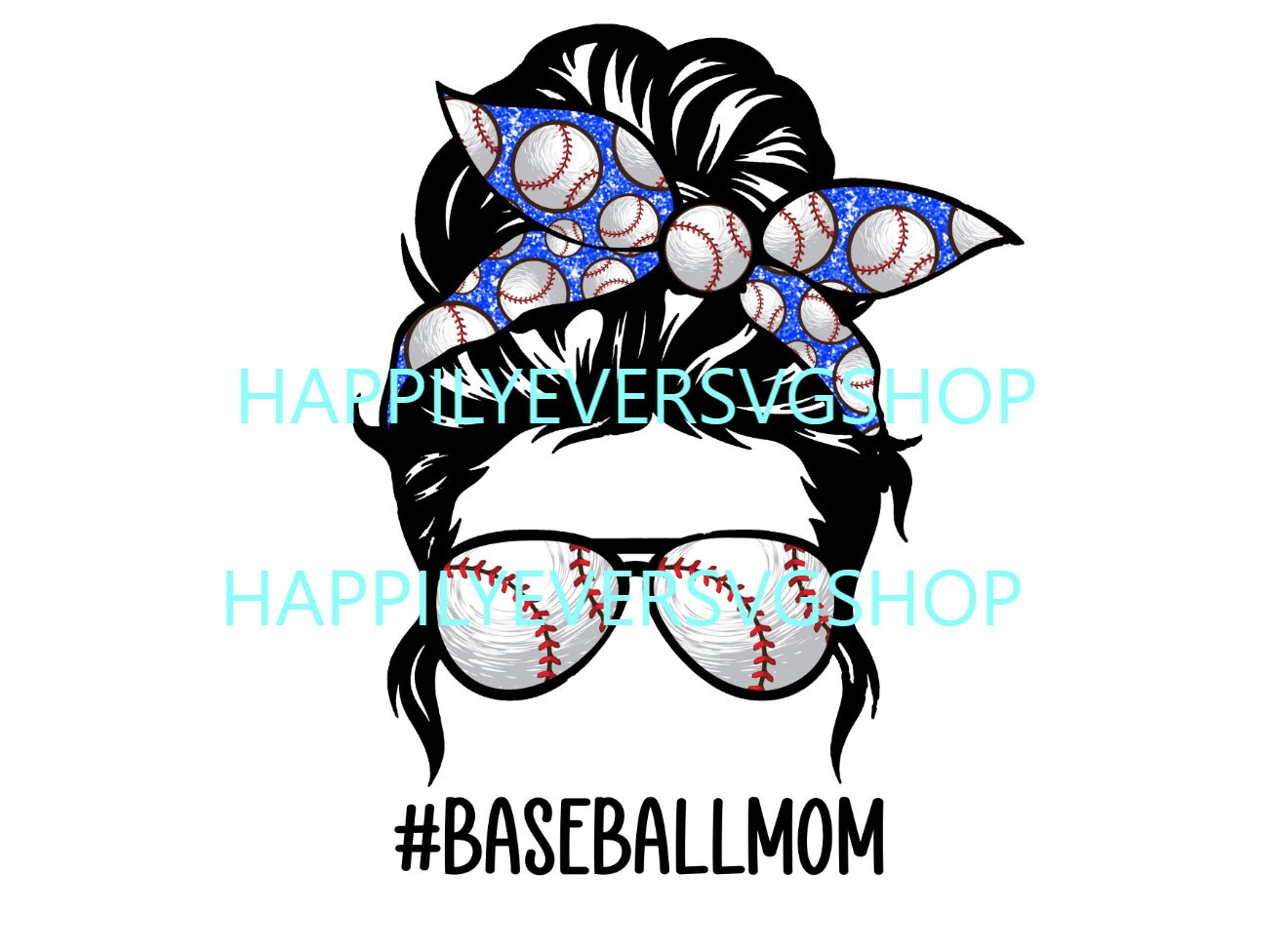 Baseball Mom Life Bun PNG for SUBLIMATION and PRINTABLE vinyl | Etsy