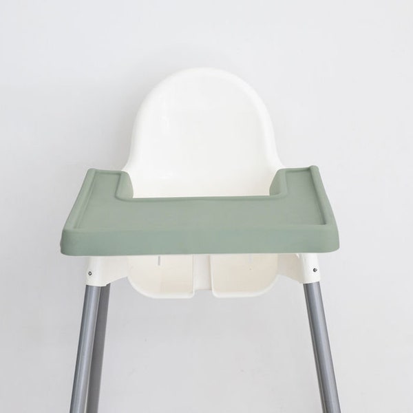 Sage IKEA Highchair Full Cover Silicone Placemat - Highchair Place mat - Antilop placemat - high chair placemat - Ikea high chair