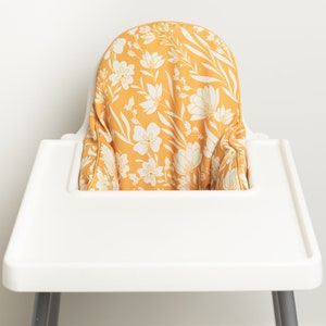 Mustard Florals IKEA Antilop Highchair Cushion Cover - Ikea Antilop cushion cover - high chair cushion - Ikea high chair - antilop cover
