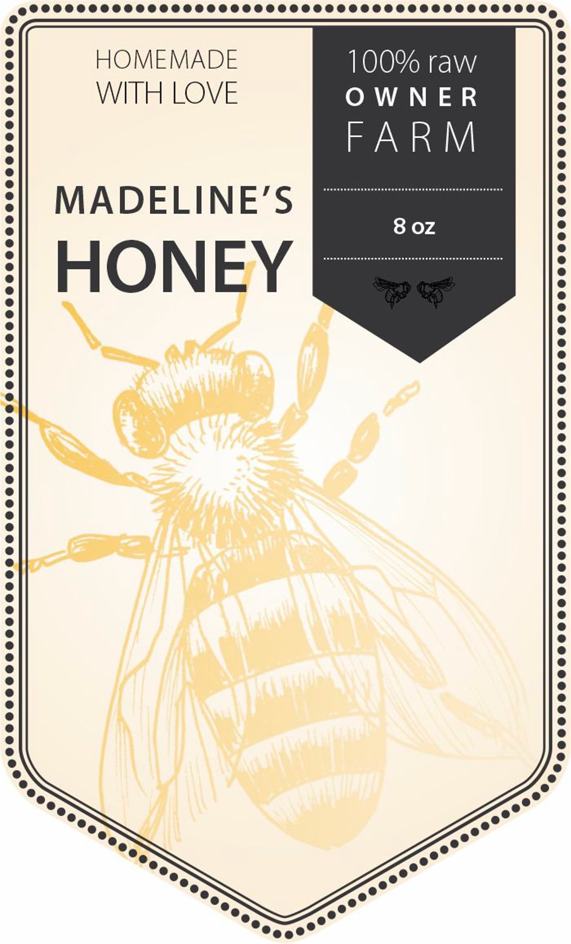 9 X Honey Jar Labels. Personalized Honey Labels. Adhesive Etsy UK