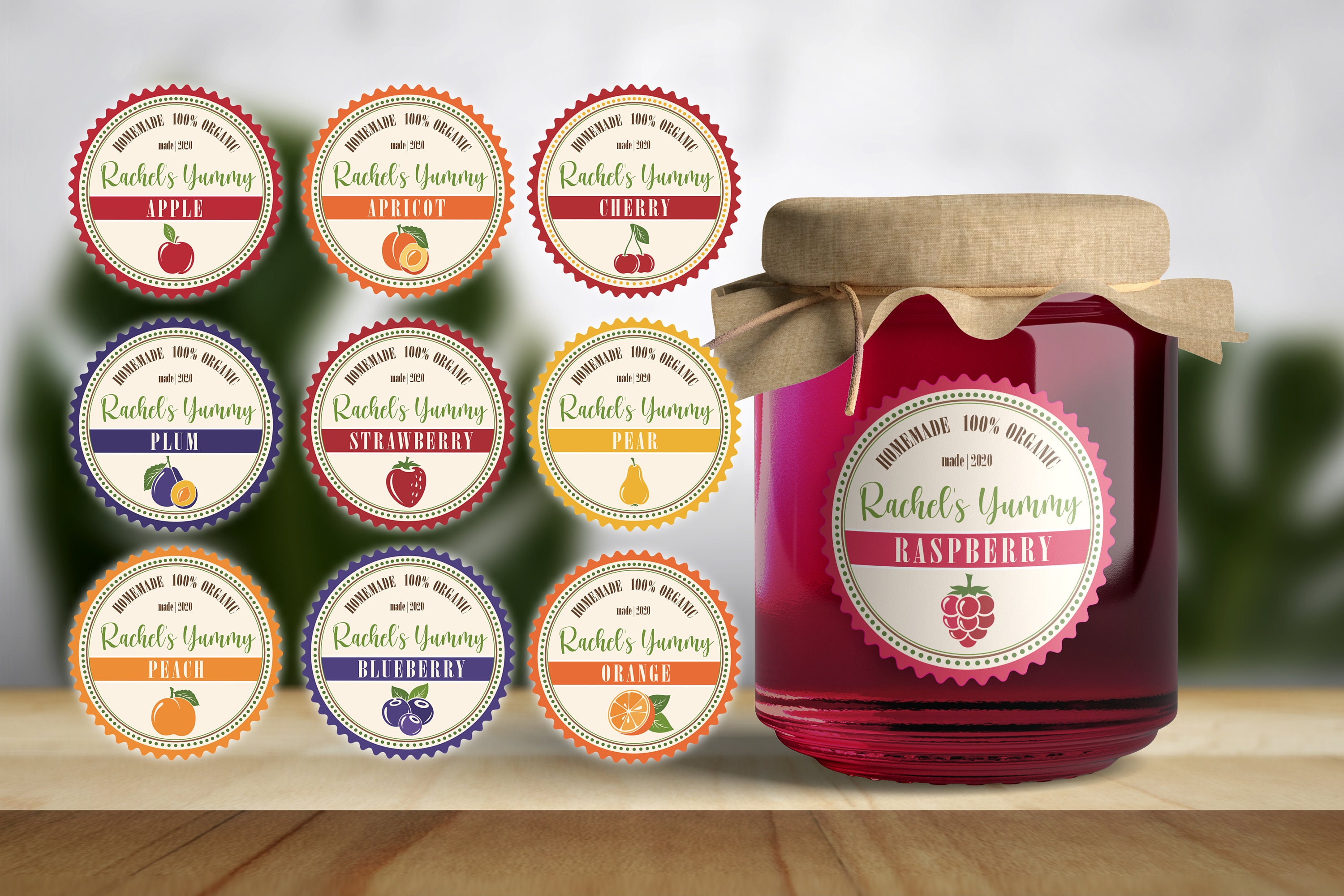 30 x Round Custom Jar Stickers for Preserves Candy Jam Etsy