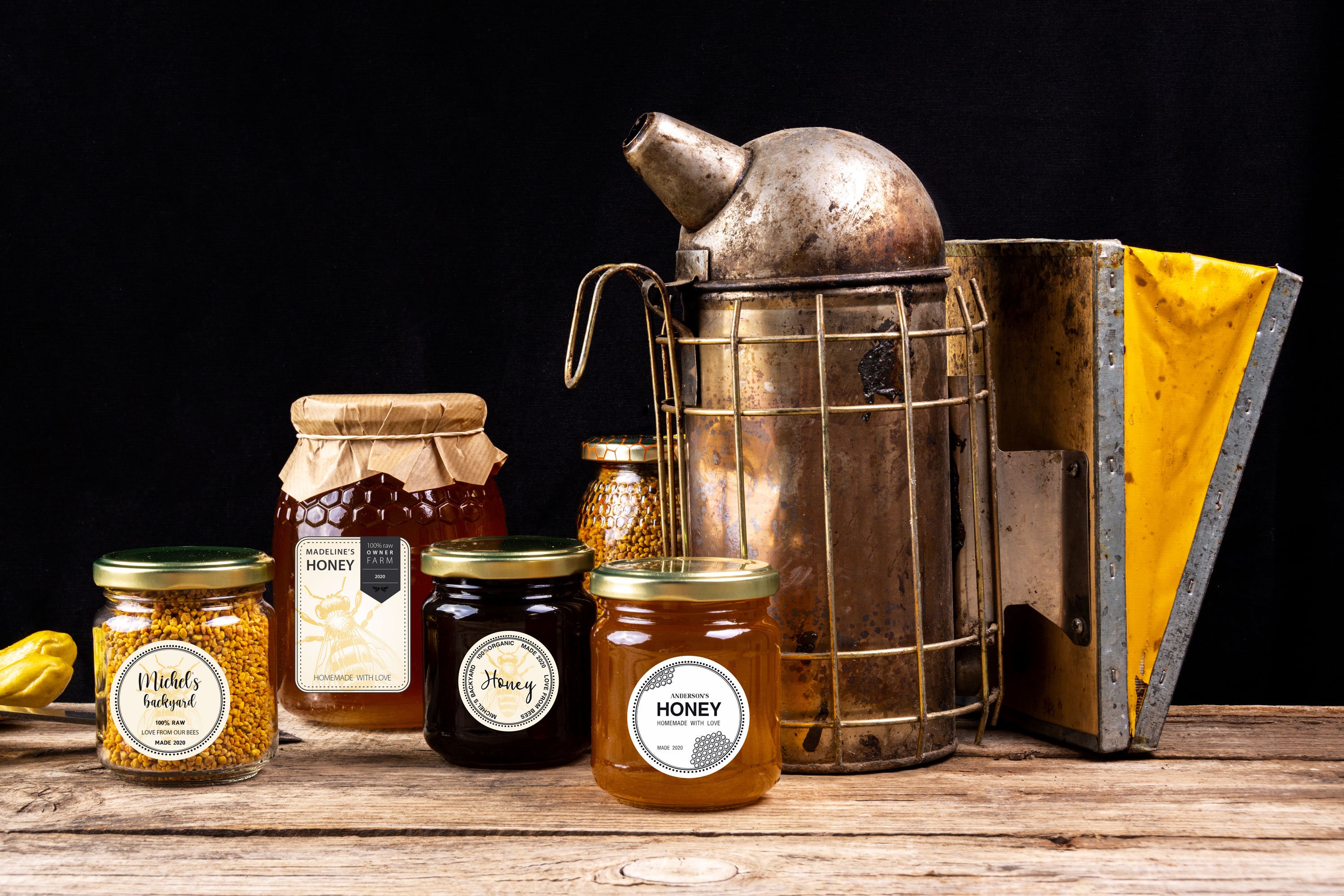 9 X Honey Jar Labels. Personalized Honey Labels. Adhesive Etsy UK