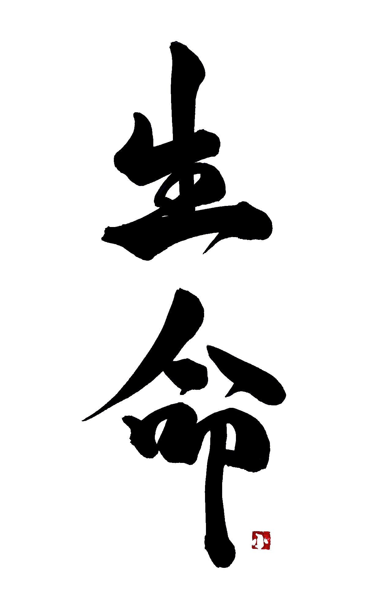 La Vie . La Force Vitale ?? Calligraphie Japonaise