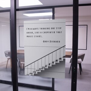 The Office Poster - Andy Bernard Stairs Quote