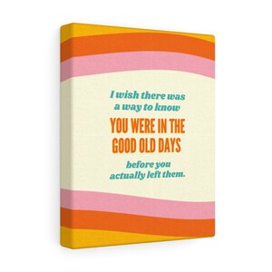 The Office Canvas Gallery Wrap, Good Old Days, Wall Decor, Dunder Mifflin, Office Merch