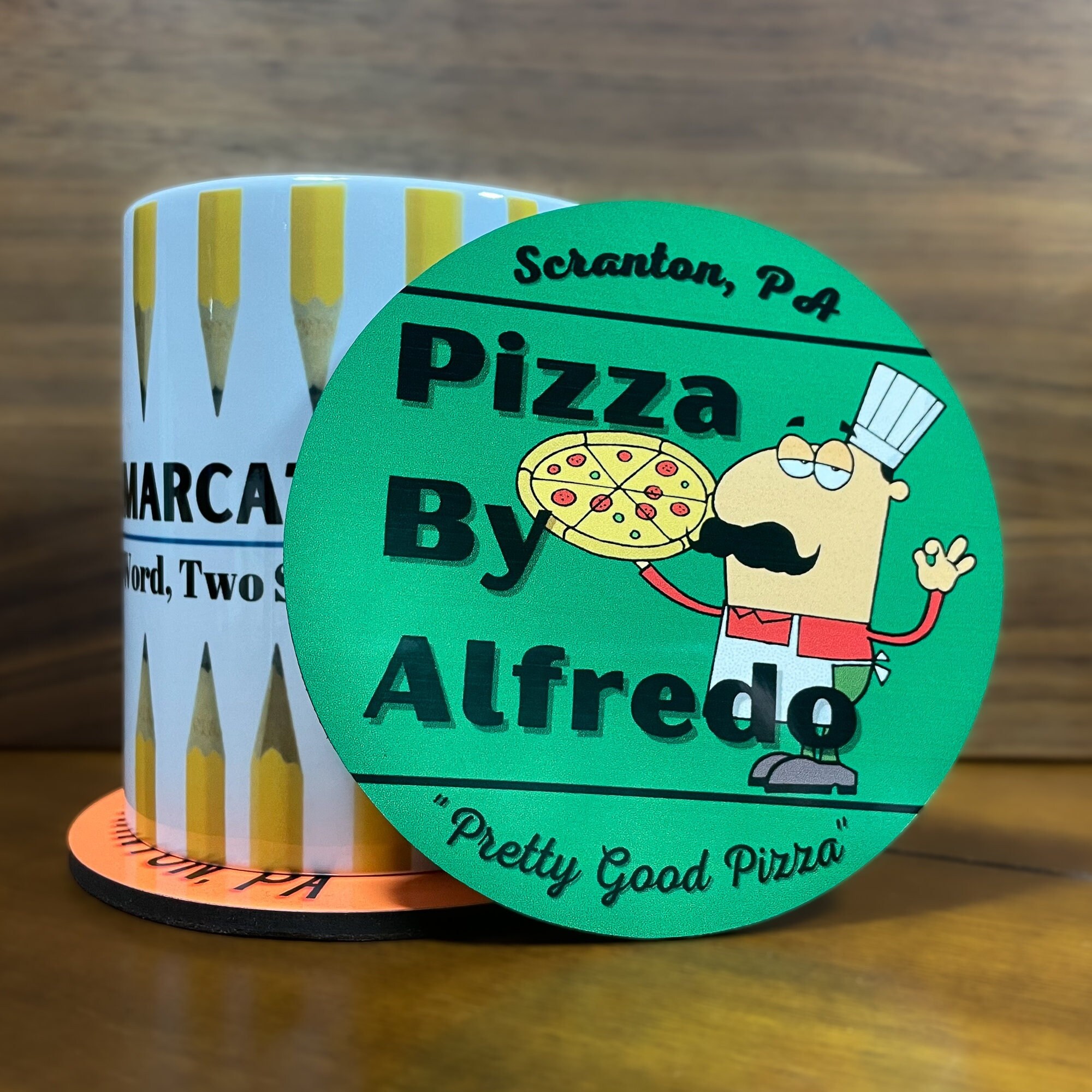 The Office Coasters, Alfredo's Pizza Cafe, Pizza by Alfredo, Scranton