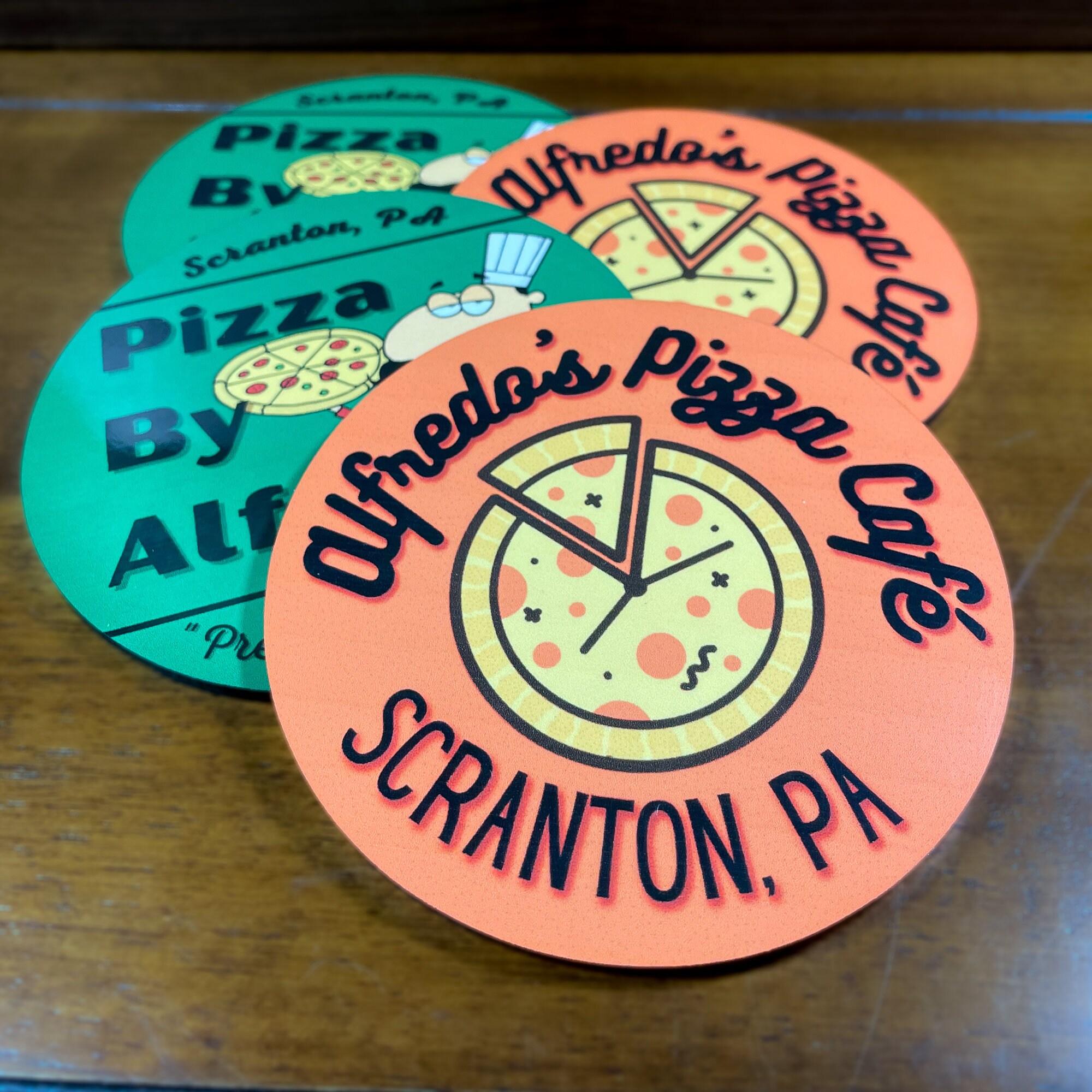 The Office Coasters, Alfredo's Pizza Cafe, Pizza by Alfredo, Scranton