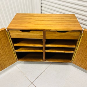 Vintage Mid-century Modern Walnut Cabinet - Etsy