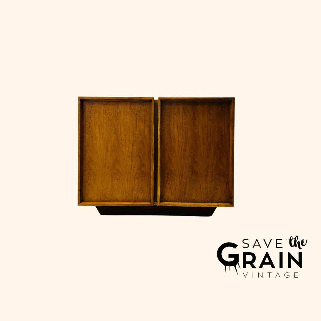 Vintage Mid-century Modern Walnut Cabinet - Etsy