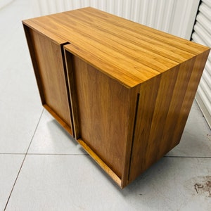 Vintage Mid-century Modern Walnut Cabinet - Etsy