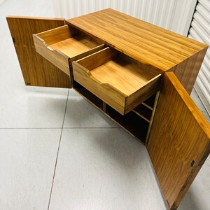 Vintage Mid-century Modern Walnut Cabinet - Etsy