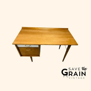 Vintage Mid-Century Modern Maple Desk