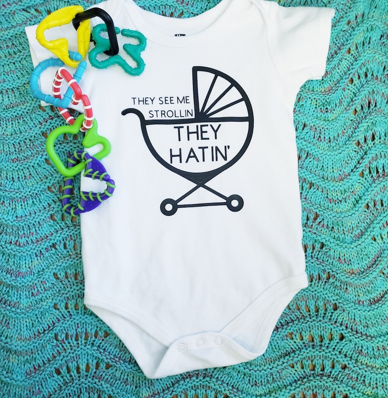 They see me rollin they hatin super funny baby onesie bodysuit unisex