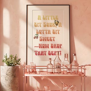 Discofruit digitale download - Groovy retro muurkunst - esthetische poster jaren 70 - afdrukbare Y2K keuken- en bardecoratie - funky artwork