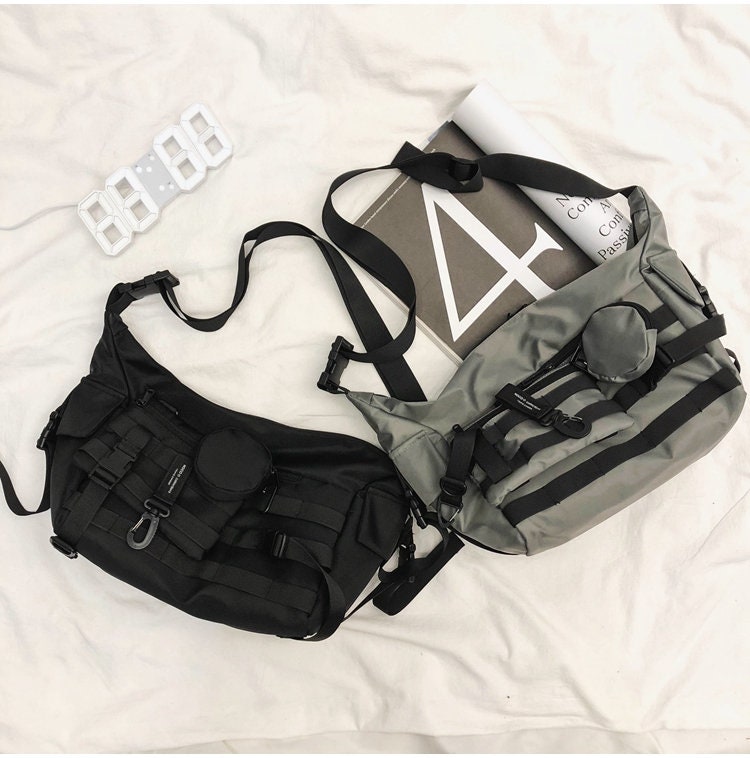 Multifunctional Badge Decor Messenger Bag Medium With Bag Charm