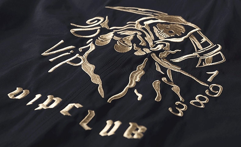Black Deluxe Techwear Jacket Detailed Embroidery Mutlifunction - Etsy
