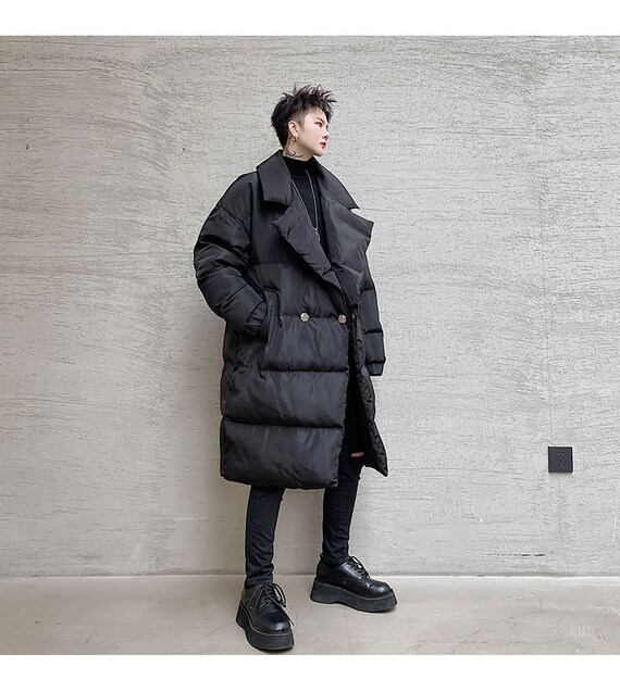 Positief Vergevingsgezind Punt Winter gewatteerde trenchcoat designer man dikke lange jas - Etsy België