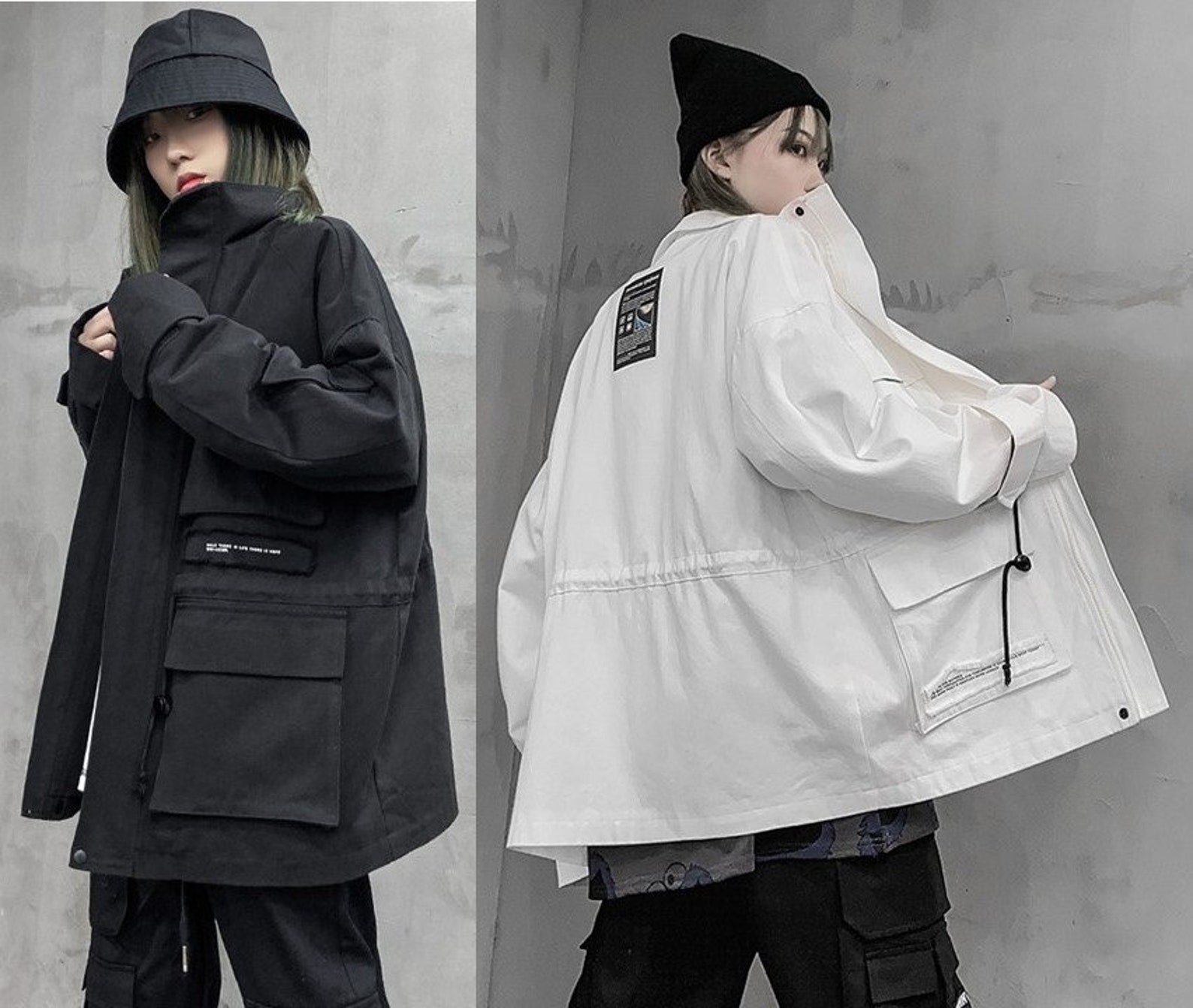 Woman Techwear Jacket Cool Cyberpunk Futuristic Deconstructed | Etsy