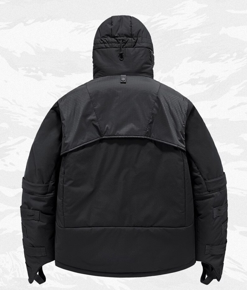 Black Techwear Ninja Jacket With Hood Tactical Mutlifunction Etsy