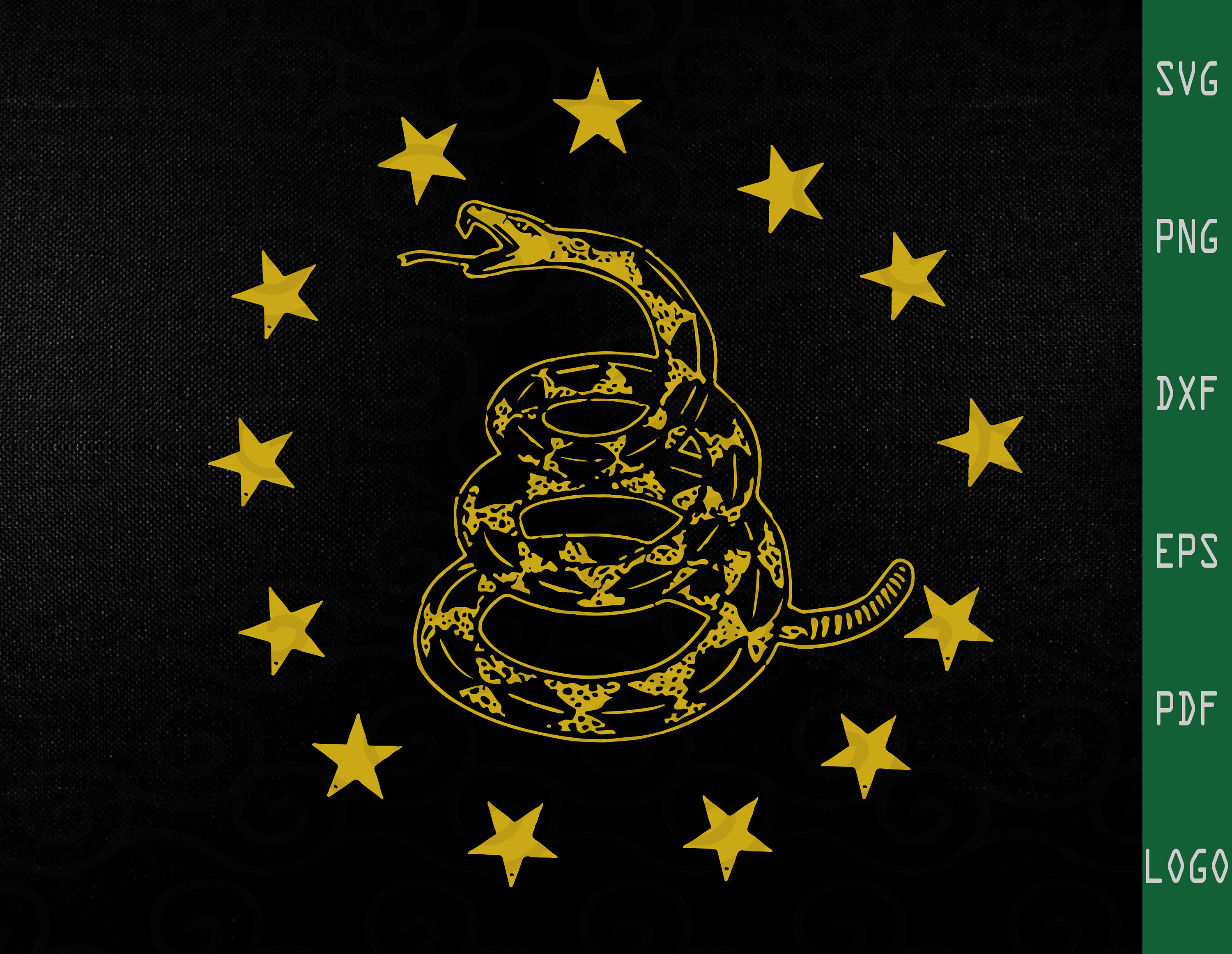 Gadsden Flag Snake Betsy Ross Flag Svg Png Dxf Eps Pdf Etsy