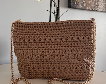 Crochet Bag Pattern, The Enya Bag, PDF, Crochet, Evening Bag, wedding bag, over the shoulder bag, crossbody bag, crochet cord