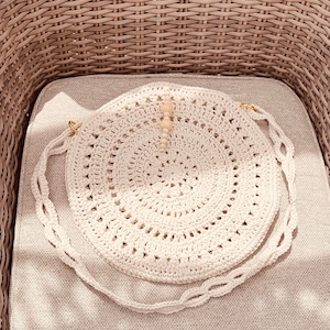 The Jasmine Bag, Crochet bag, boho bag, handbag, beach bag, summer bag, PDF PATTERN ONLY. Mandala, crochet mandala.