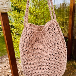 The Ella Bag, crochet bag, boho bag, shopping bag, market bag, beach bag, handbag. PATTERN ONLY, PDF, In English.