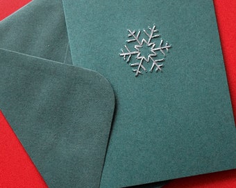 Hand embroidered Christmas card