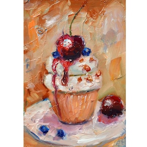 postre cupcakes con crema, mousse de chocolate, tarta de chocolate de arte, tarta de arte con cilleggia y chocolate