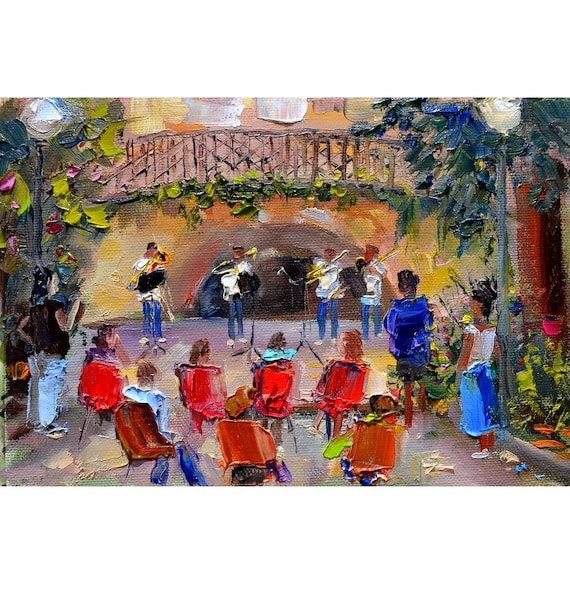 Impressionism Art Orchestra Wall Art Work Oil Painting on Canvas