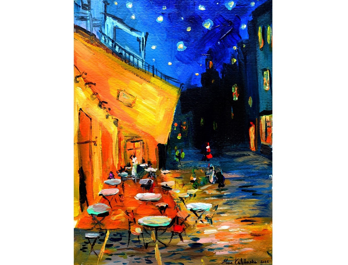 夜のカフェ オリジナル絵画複製 ゴッホ 模造品 フィンセント・ファン